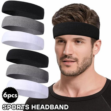 3pack Sports Headband Yoga Gym Sweatband Women Men Hair Bands Head Sweat Band